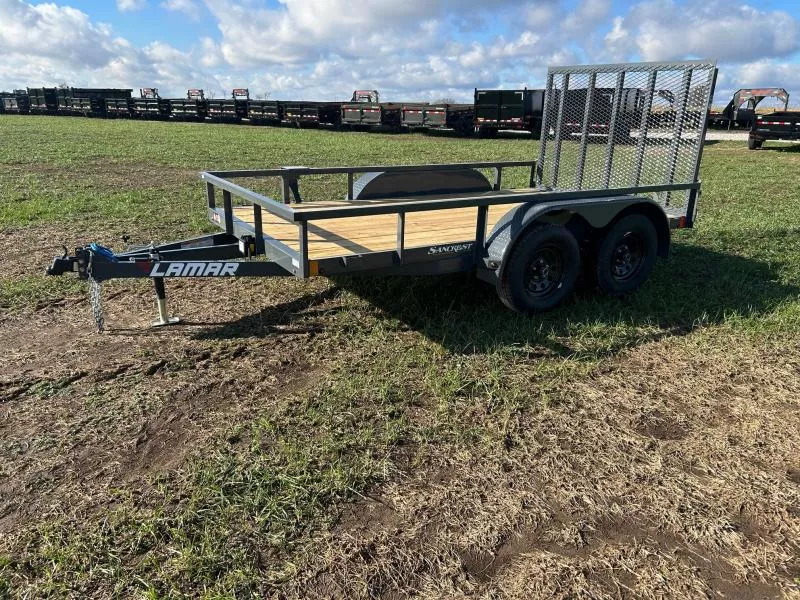 2026 Lamar 77x12 Tandem 7K Utility w/ 4' Ramp Gate
