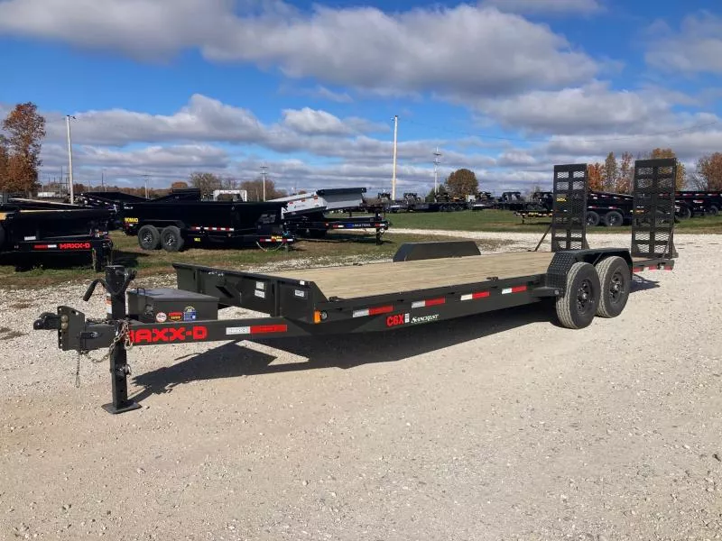 2026 MAXX-D 83X24 TANDEM 15K EQUIPMENT TRAILER W/ 2' DOVE, TOOLBOX & STAND UP RAMPS