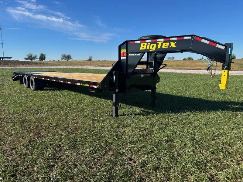 2026 Big Tex102x22 Tandem 23.9K GN Flatbed w/ Mega Ramps & 2-Speed Jacks
