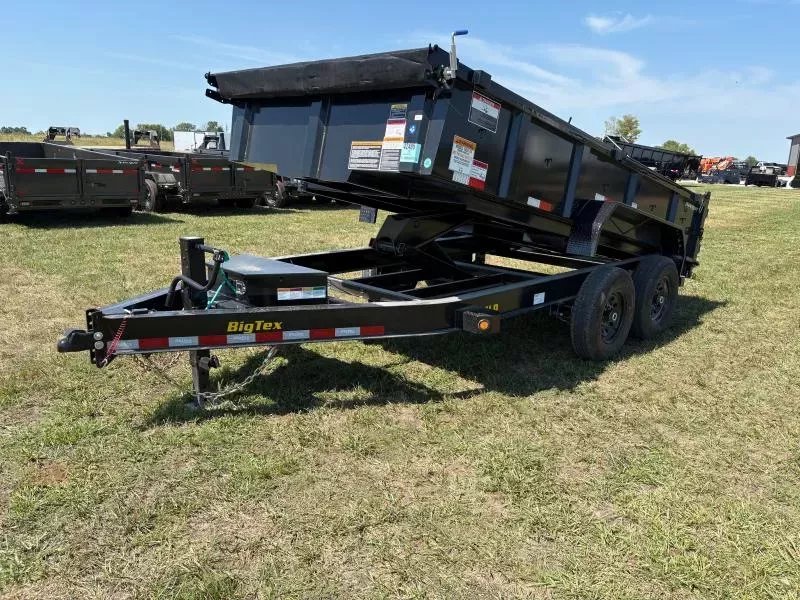 2026 Big Tex Trailers 14LP 83x14 Tandem 14K  Dump Trailer W/2' Sides and Slide In Ramps
