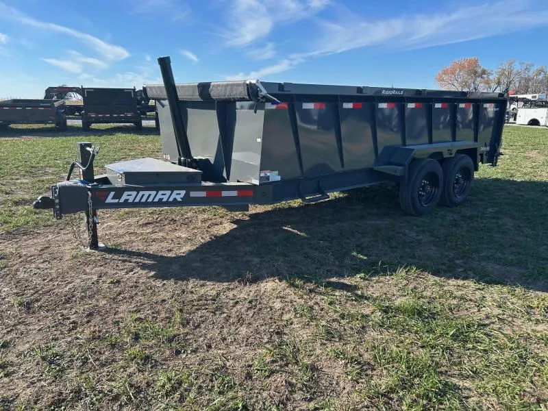 2026 Lamar 83x16 Tandem 16K Telescopic Dump w/ 3' Sides & 7 Gauge Floor