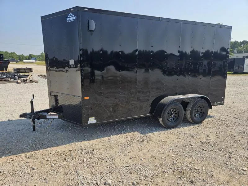 2026 Rock Solid 7X14 TANDEM 7K CARGO W/7' HEIGHT BLACKOUT TRIM & RAMP DOOR
