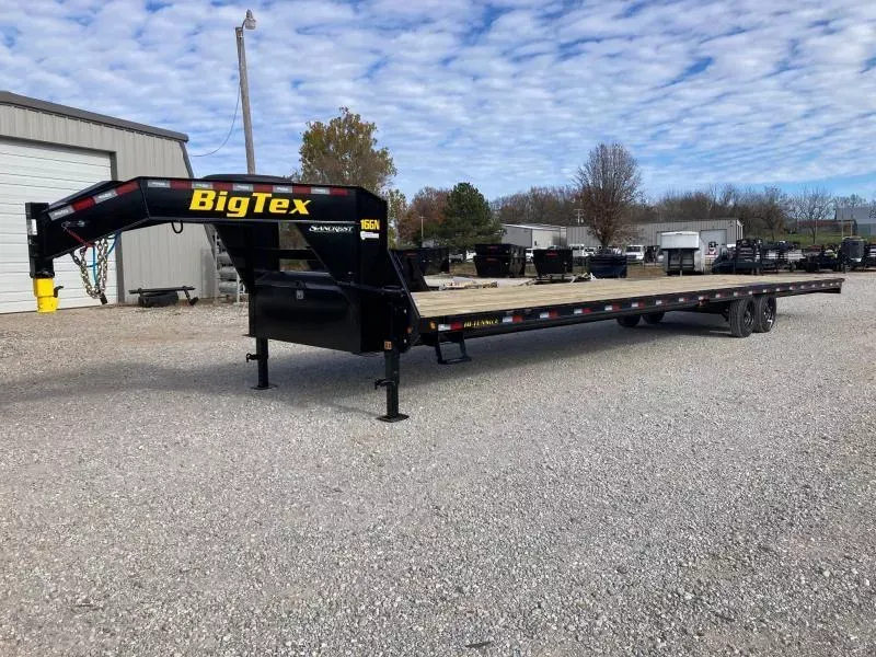 2025 Big Tex 102X40 TANDEM 17.5K GN STRAIGHT DECK W/ SLIDE IN RAMPS, LOAD LIGHTS & WINCH TRACK