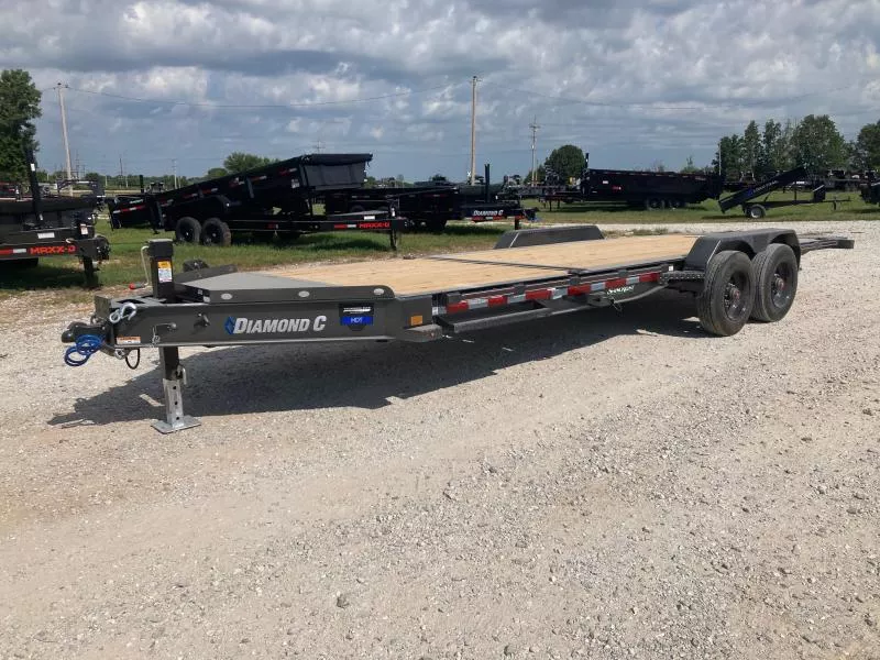 2026 Diamond C 83X22 TANDEM 20K TILT W/ 16' TILT BED, 6' STATIONARY, LARGE TOOLBOX & 2-SPEED JACK