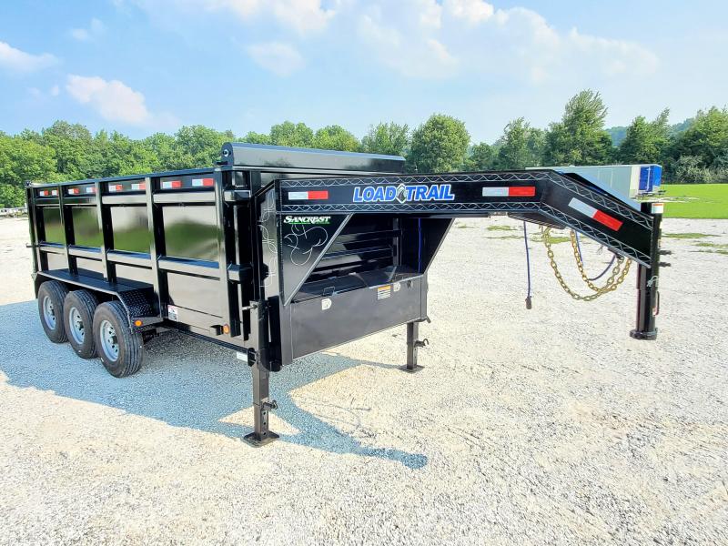 2022 Load Trail 83" x 16' Triple Axle Gooseneck Dump Trailer w/ 4ft