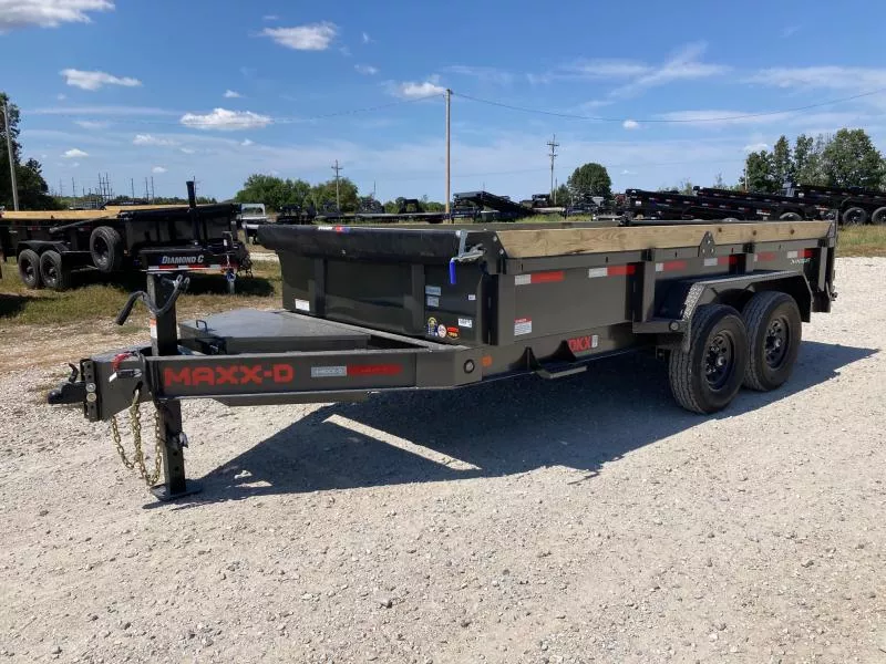 2026 MAXX-D 83X14 TANDEM 14K DUMP W/ 18" SIDES, SLIDE IN RAMPS & SPARE