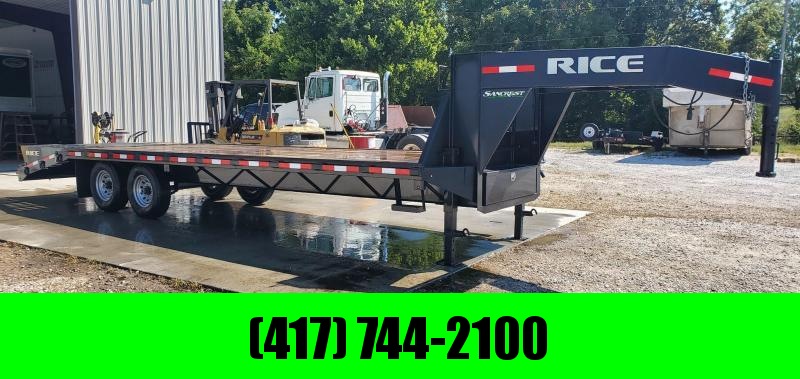 2016 Rice 102X25 TANDEM 14K GOOSENECK W/ FLIP OVER RAMPS & CENTER POP UP 2016 Rice 102X25 TANDEM 14K GOOSENECK W/ FLIP OVER RAMPS & CENTER POP UP