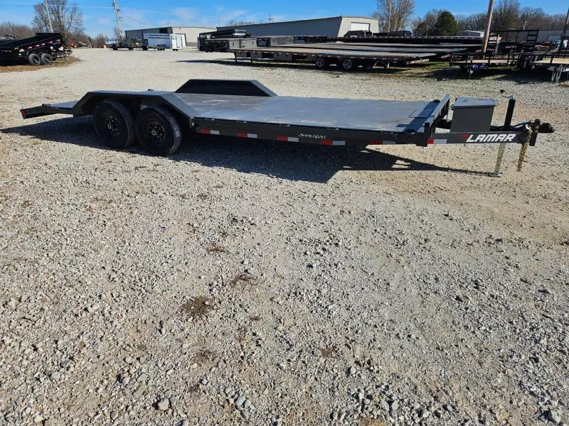 2026 Lamar 102X22 TANDEM 10K CAR HAULER W/TOOLBOX DRIVEOVER FENDERS & STEEL DECK