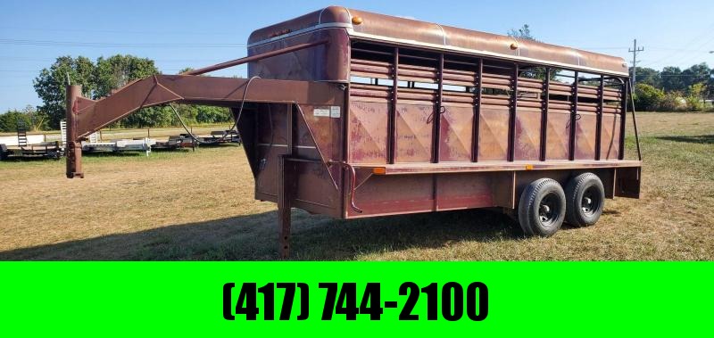 1992 Coose 6'X16' TANDEM GOOSENECK STOCK TRAILER W/5.2K AXLES & BUTTERFLY REAR DOORS 1992 Coose 6'X16' TANDEM GOOSENECK STOCK TRAILER W/5.2K AXLES & BUTTERFLY REAR DOORS