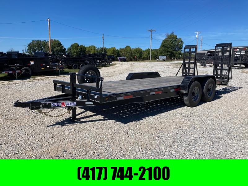 DOUBLE A 83X20 14K CARHAULER W/ 24' WIDE STAND UP RAMPS DOUBLE A 83X20 14K CARHAULER W/ 24' WIDE STAND UP RAMPS
