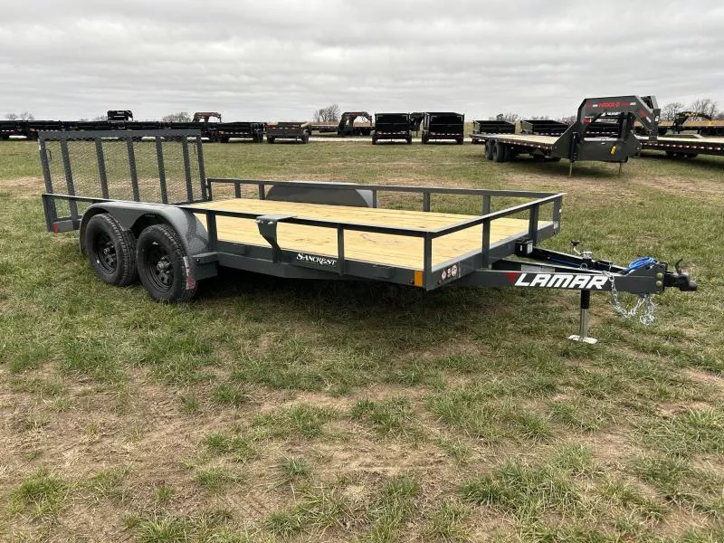 2026 Lamar 83x16 Tandem 7K Utility w/ 2' Dove & 3' Ramp Gate