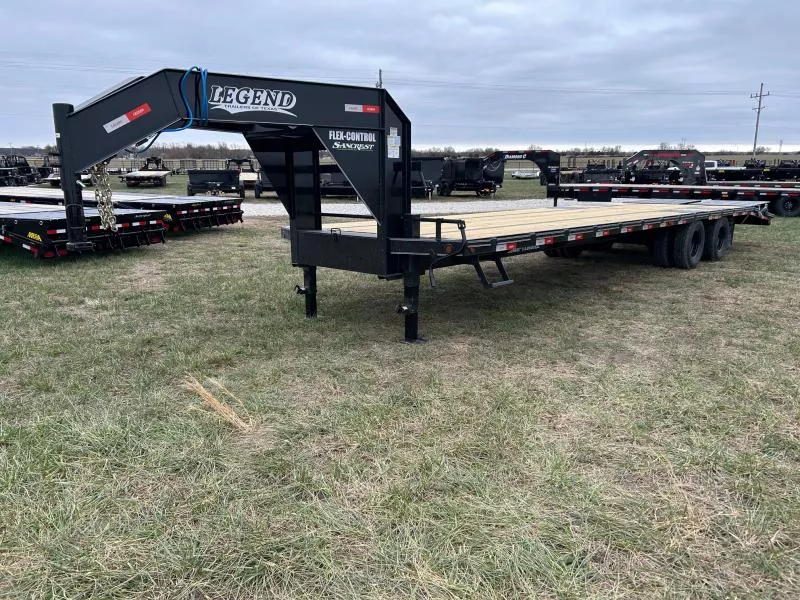 2026 Legend 102x32 Tandem 22.5K GN Flatbed w/ Self Clean Dove & Max Ramps