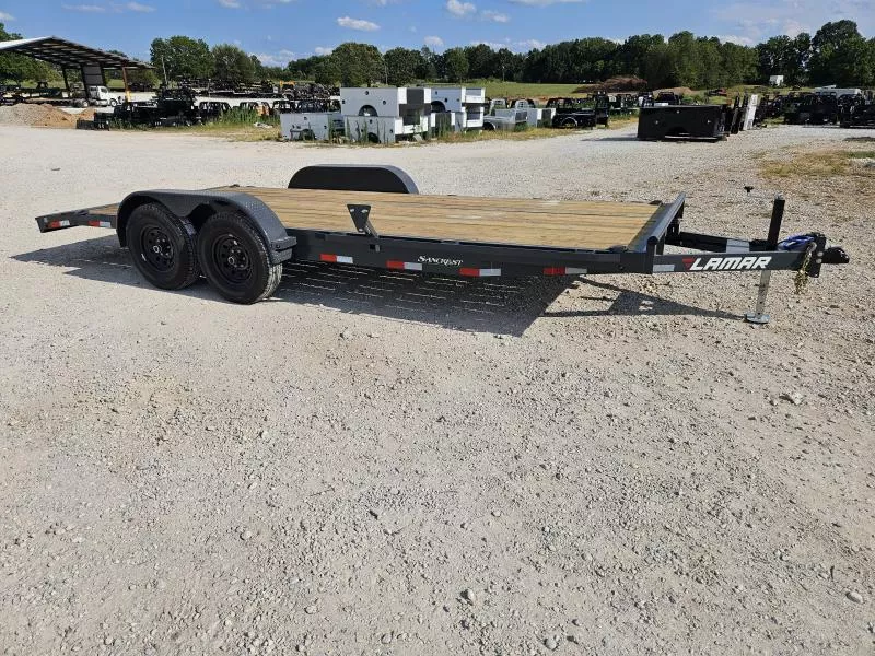 2026 Lamar 83X20 TANDEM 10K CAR HAULER W/2' STEEL DOVE & SLIDE OUT RAMPS