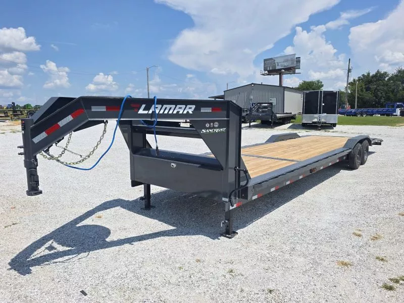 2026 LAMAR 102 X 32 TANDEM GN CH W/ 4' DOVE/ HD SLIDE IN RAMPS/ DRIVE OVER FENDERS