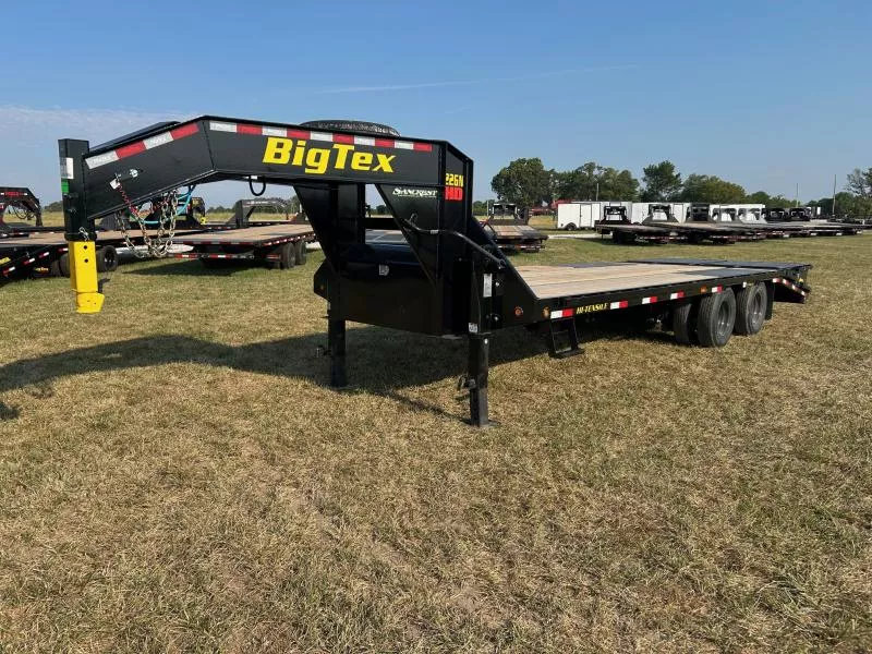 2026 Big Tex 102x25 Tandem 23.9K GN Flatbed w/ Mega Ramps, Load Lights, & 2 Speed Jacks