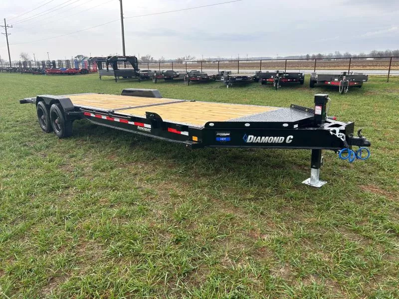 2026 Diamond C 82x24 Tandem 20K Gravity Tilt w/ 8' Stationary Deck & Toolbox
