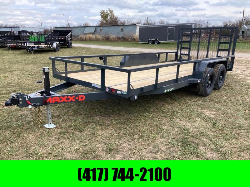 2022 MAXXD 83X18 TANDEM 10K UTILITY W/4' EQUIPMENT SPRING GATE 2022 MAXXD 83X18 TANDEM 10K UTILITY W/4' EQUIPMENT SPRING GATE