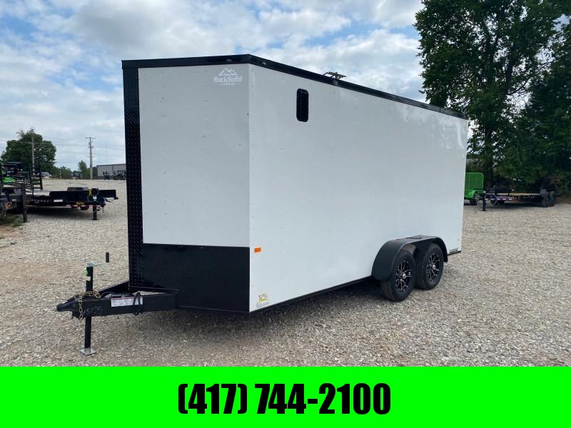 2023 Rock Solid 7X16 TANDEM 7K WHITE CARGO W/BLACKOUT TRIM & 7' HEIGHT 2023 Rock Solid 7X16 TANDEM 7K WHITE CARGO W/BLACKOUT TRIM & 7' HEIGHT