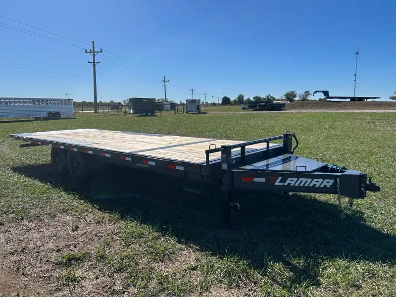 2026 Lamar 102x24 Tandem 14K Deckover Tilt w/ Tuff Wireless & Spare Tire