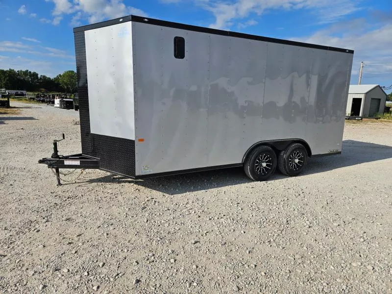 2026 Rock Solid 8.5X16 TANDEM 10K CARGO W/BLACKOUT TRIM 7' HEIGHT & RAMP DOOR