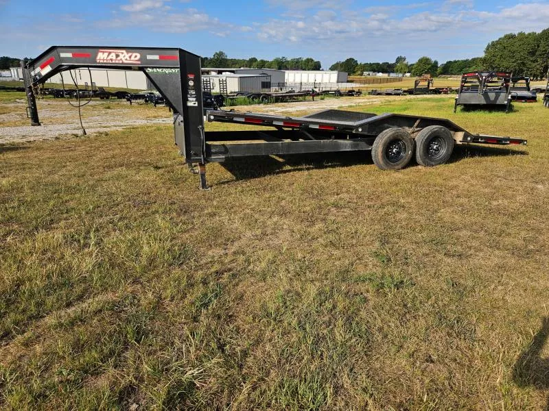 2020 MAXX-D 102X22 TANDEM 14K GOOSENECK POWER TILT W/STEEL DECK 2 LIFT CYLINDERS 14 PLY & WINCH