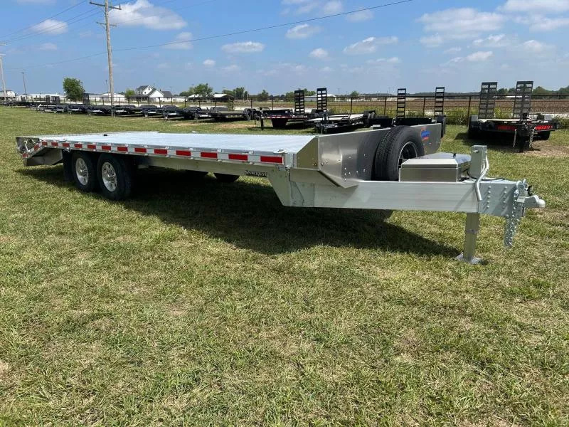 2025 EBY 102x24'6" Tandem 14K Aluminum Deckover w/ Max Ramps, Toolbox, & Spare Tire