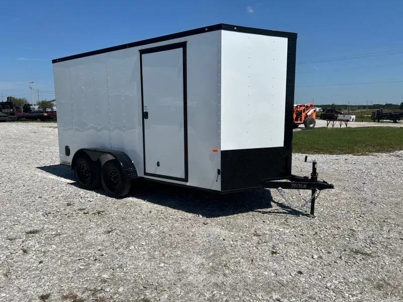 2026 Rock Solid 7x14 Tandem 7K Cargo w/ Ramp Door & Blackout Trim