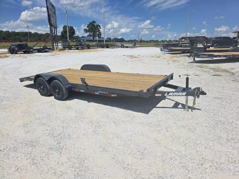 2026 Lamar 83x20 Tandem 10K Carhauler w/ 2' Dove & Slide In Ramps