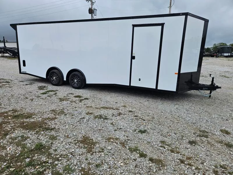 2026 Rock Solid 8.5X24 TANDEM 10K CARGO W/ESCAPE DOOR OVER FENDER 7' HEIGHT FINISHED INTERIOR & RUBBER NICKEL FLOORING