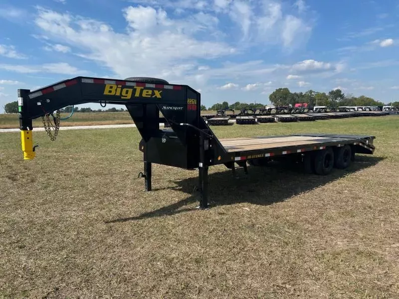 2026 Big Tex 102x25 Tandem 23.9K GN Flatbed w/ Mega Ramps, Load Lights, & 2 Speed Jacks