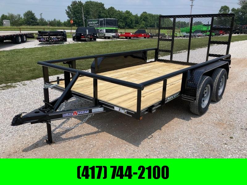 2021 Double A 77X12 TANDEM 7K UTILITY W/ 4FT FOLD GATE 2021 Double A 77X12 TANDEM 7K UTILITY W/ 4FT FOLD GATE