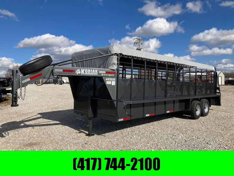 2023 Kodiak 6'8"X24 TANDEM 14K STOCK W/ 2 CUT GATES & SLAM LATCHES 2023 Kodiak 6'8"X24 TANDEM 14K STOCK W/ 2 CUT GATES & SLAM LATCHES