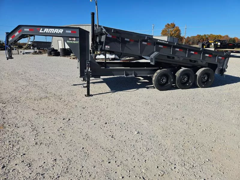2026 Lamar 83X16 TRIPLE 21K GOOSENECK TELESCOPIC DUMP W/24" SIDES 17.5"/16PLY & 7 GAUGE FLOOR
