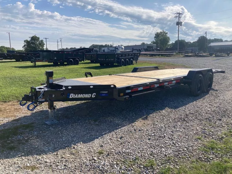 2026 Diamond C 82X22 TANDEM 20K TILT W/ 16' TILT DECK, 6' STATIONARY DECK, V-TONGUE TOOL BOX & 18 PLY TIRES