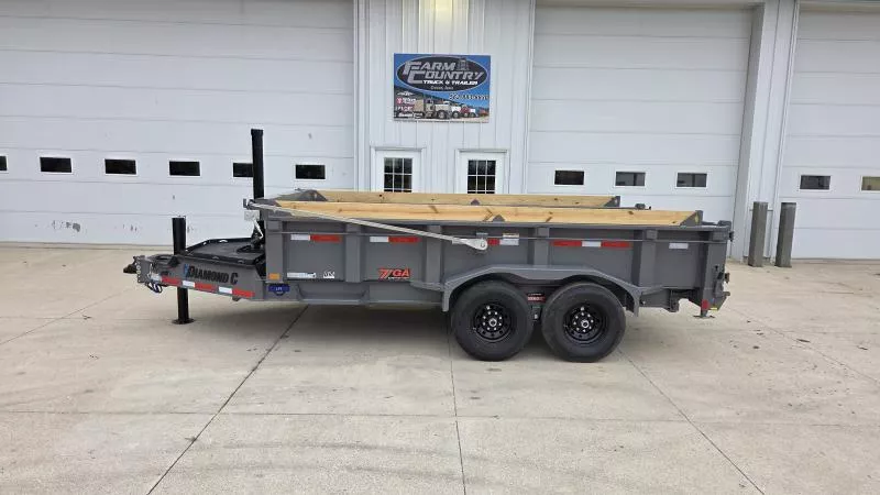 2026 Diamond C Trailers LPT207 14FT Dump Trailer