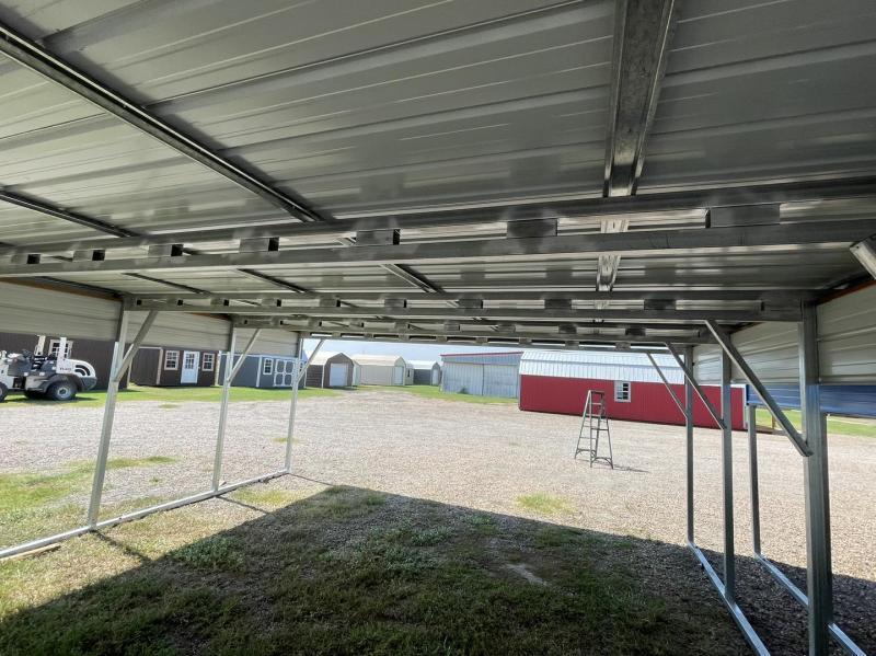 20' x 20' x 8' Flat Roof Carport Type B SE Texas Area Dealer Shop Mini Barns, Garages