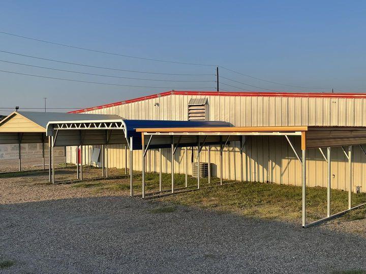 18' x 20' x 8' Flat Roof Regular Carport SE Texas Area Dealer Shop Mini Barns, Garages