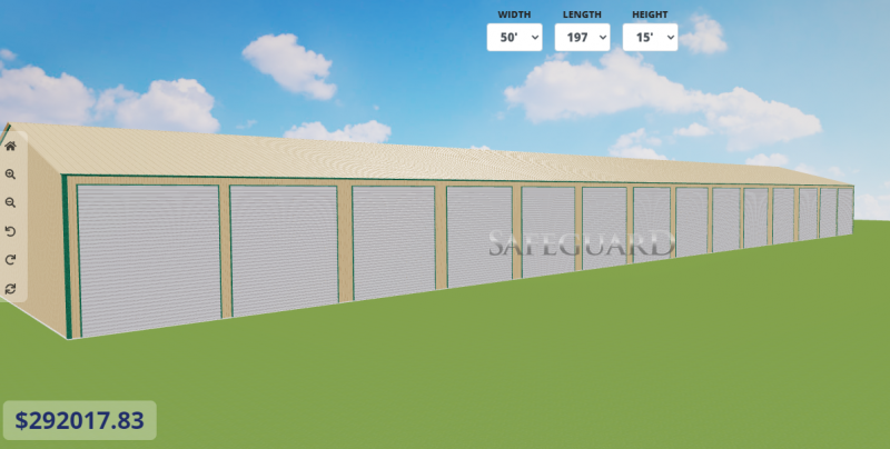 50' x 197' x 15' - Fourteen Unit R.V. Storage Metal Building 50' x 197' x 15' - Fourteen Unit R.V. Storage Metal Building