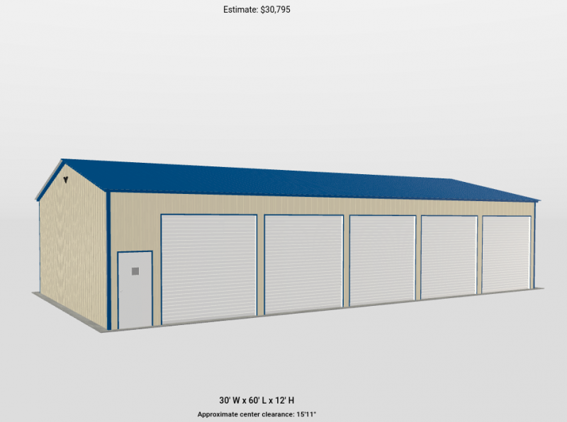 30' x 60' x 12' Five Car Garage MFrvpw3wq4l4