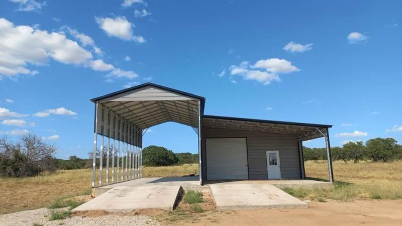 20'/24' x 45' x 16'/10' RV Cover Shed Combo Garage/RV Port J0kzeicrn5f2