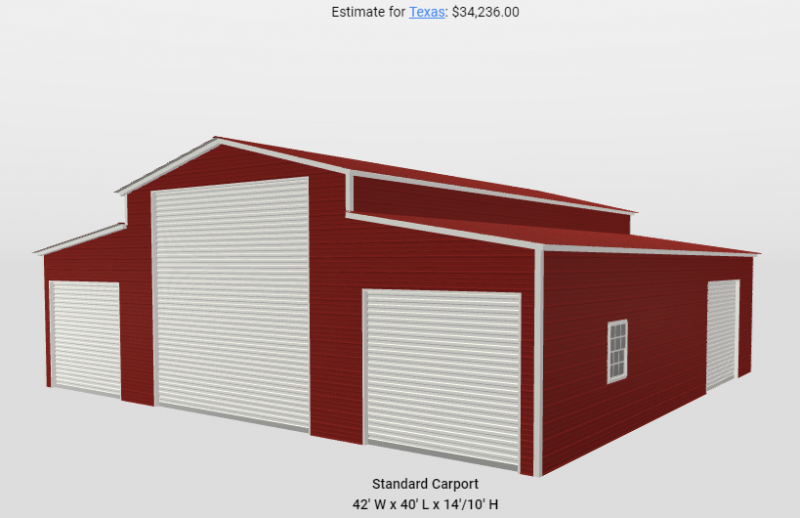 2021 Star 42'x40'x14'/10' Triple Wide Enclosed Barn Metal Building 2021 Star 42'x40'x14'/10' Triple Wide Enclosed Barn Metal Building