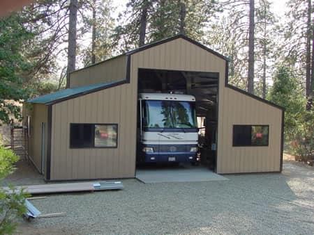 34' x 40' x 14' RV Garage Workshop Step Down Barn Q32K3M41t74u