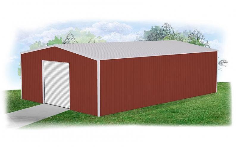 40'x60'x16' Value+ Galvanized Steel Frame Metal Building | Southwest Houston, TX Dealer | Shop Mini Barns, Garages, Carports, and Metal Buildings for Sale at TexShed in Beasley, TX.