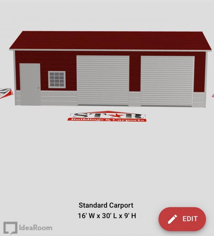 16'x30'x9' Three Car Garage SE Texas Area Dealer Shop Mini Barns, Garages, Carports