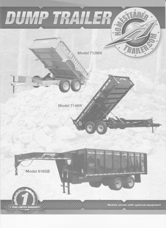 2022 Homesteader Trailers Dump 610LB Dump Trailer 2022 Homesteader Trailers Dump 610LB Dump Trailer
