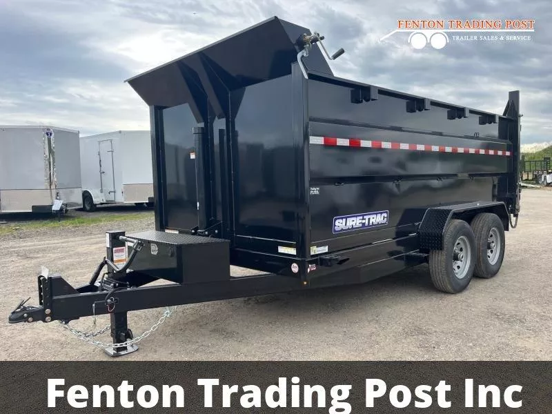2025 Sure-Trac 7x14 14K Telescopic Dump w/ 4' Sides-ST8214TLDD4-B-140