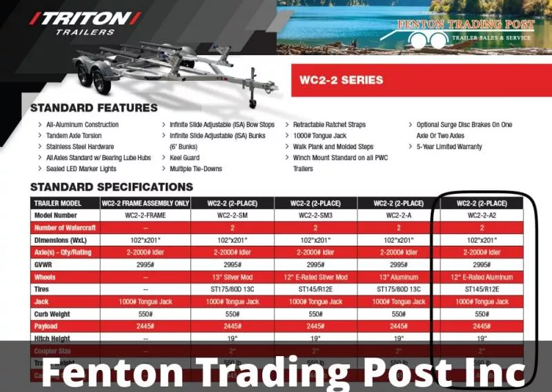 new Watercraft Trailers Triton Trailers  for sale, in Fenton, MI Thumbnail 2