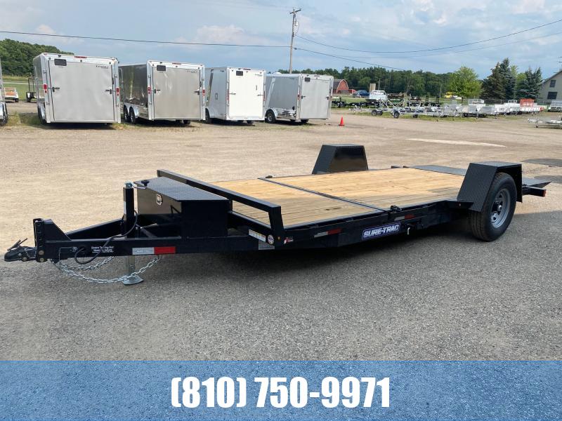 2023 SureTrac 78 IN x 12+4 Single Axle Tilt Bed Equipment Trailer 7.8K