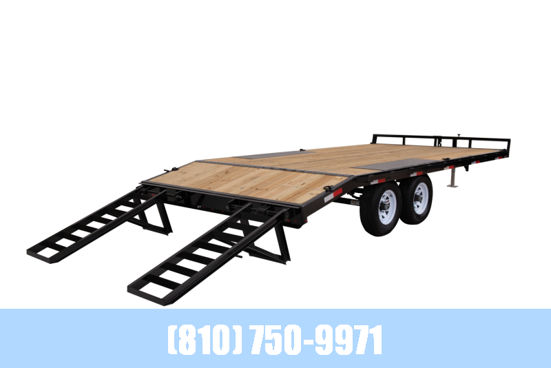 2021 Sure-Trac 8.5x15+3' Beavertail Flatbed Deckover Equipment Trailer 2021 Sure-Trac 8.5x15+3' Beavertail Flatbed Deckover Equipment Trailer