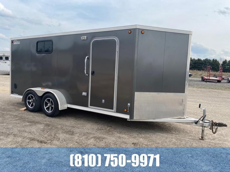 Used 2015 Legend 7x19 (16' Box + 3' V-Nose) All-Aluminum Flat Top V-Nose Enclosed Cargo Trailer Used 2015 Legend 7x19 (16' Box + 3' V-Nose) All-Aluminum Flat Top V-Nose Enclosed Cargo Trailer